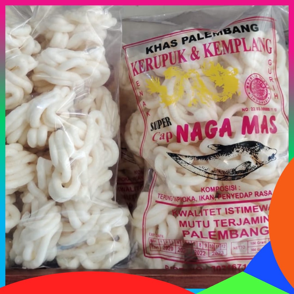 

KERUPUK SUPER PALEMBANG 250 GRAM IKAN TENGGIRI KRUPUK KEMPLANG KHAS PALEMBANG NAGA MAS