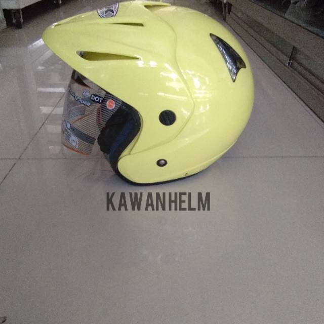 HELM INK CX 22 SOLID LIGHT YELLOW MURAH ORI INK ONGKIR 2KG