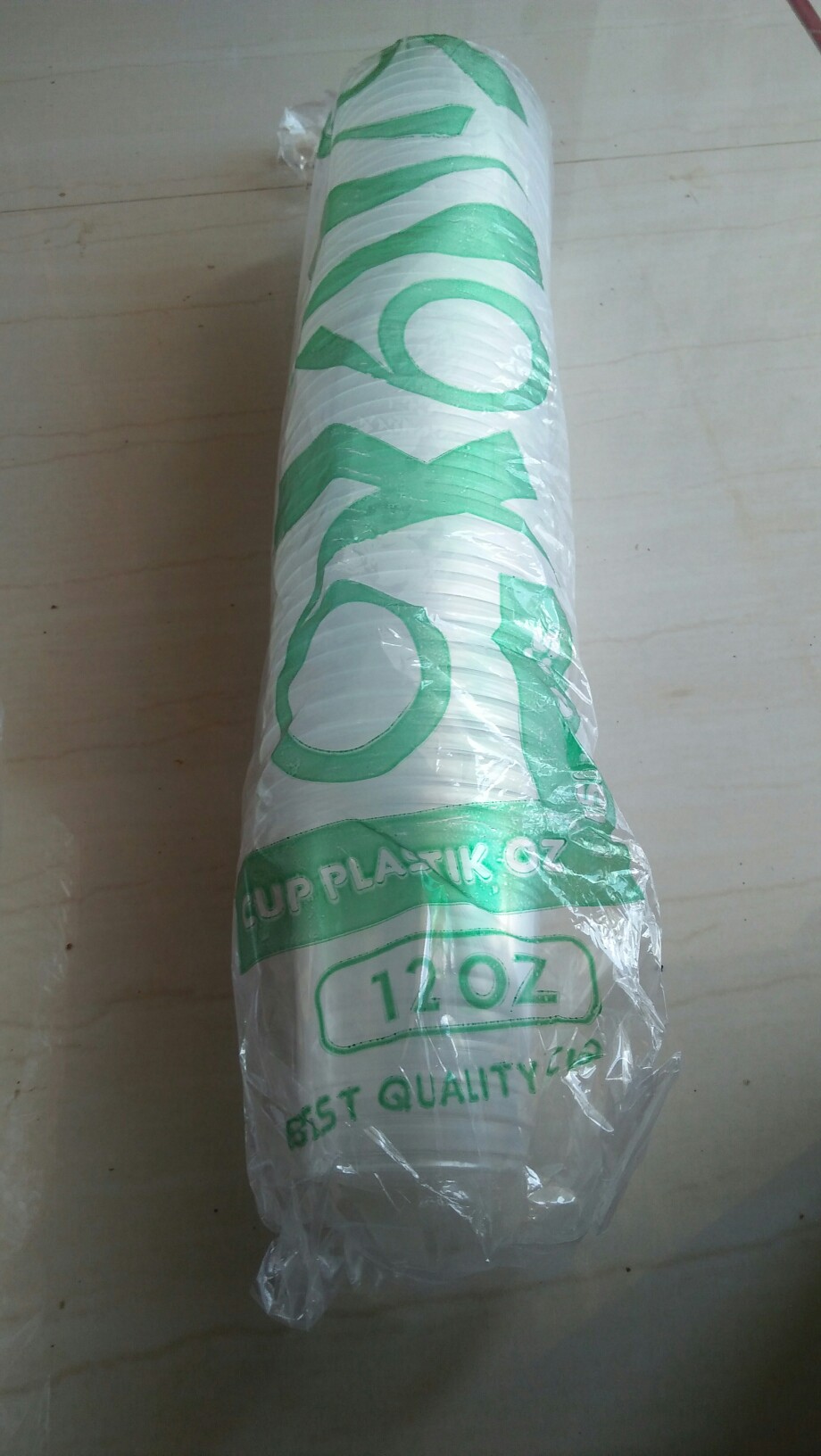 [50 Pcs] Gelas Plastik Pop Ice Polos 12 Oz