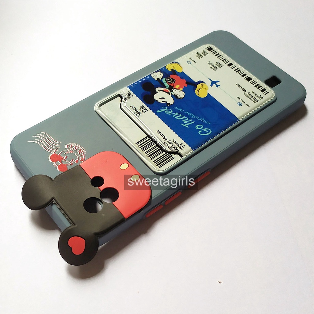 Casing Silikon Lucu untuk Realme C20 - Model Card Holder - Casing peach Case Gemoy - sweetacase.id - Case Lucu - Karakter -  Karakter Softcase - Case Gemoy - Kesing - Aesthetic - Boneka - Nasa Case