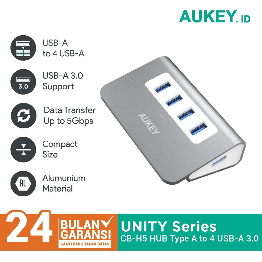 Aukey HUB CB-H5 Aluminium 4 Ports USB 3.0 - 500272