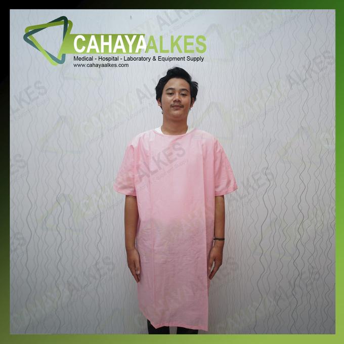 Baju Pasien Pink| Seragam Pasien Operasi | Ikat Belakang