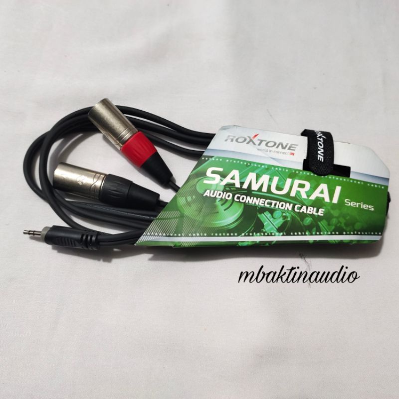 Kabel HP Canon Samurai Roxtone Jack HP 3.5mm ke Jack Canon XLR Male