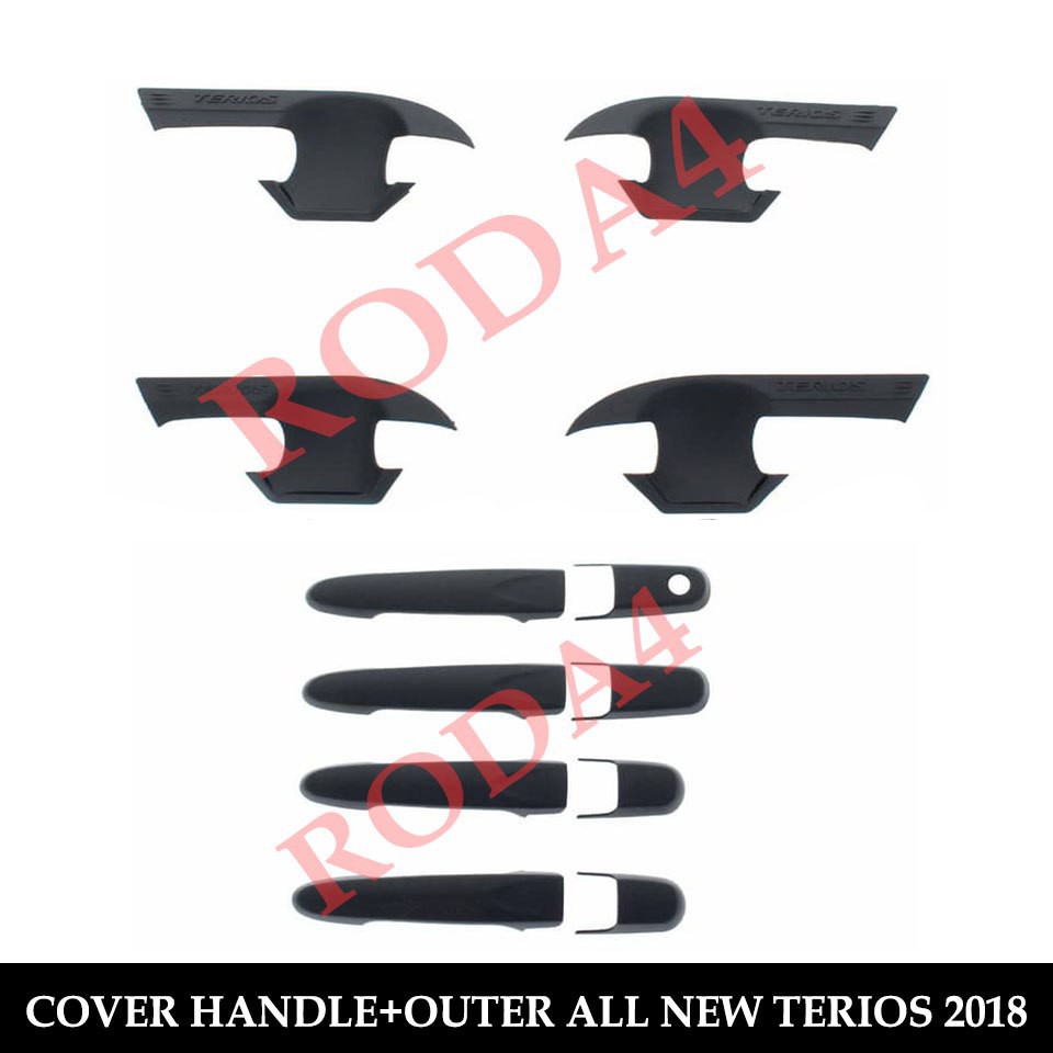 Paket Cover Handle &amp; Outer Handle All New Terios Hitam Doff