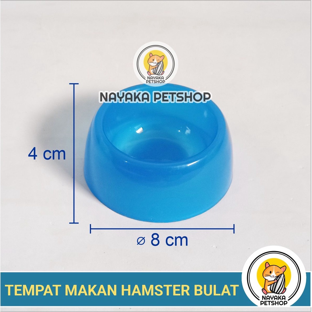 Tempat Makan Hamster Bulat Wadah Pakan Piring Sugar Glider Tupai Bajing Landak Mini