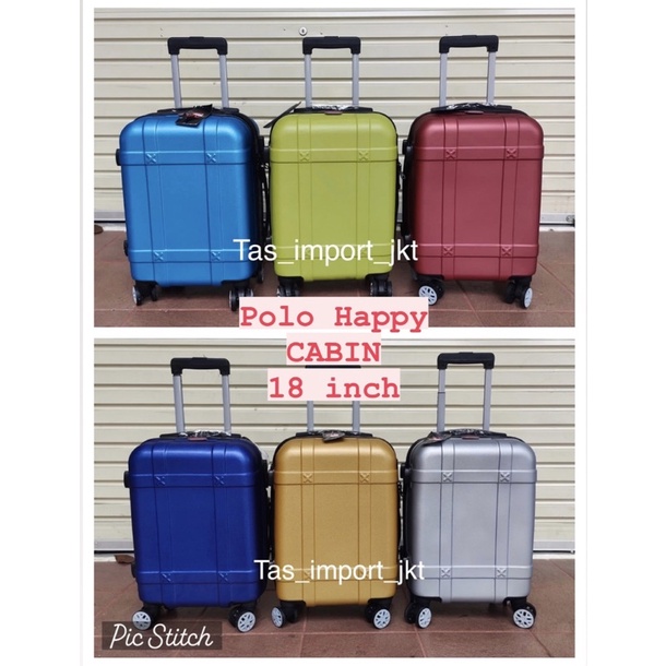 Koper Fiber 18 inch Polo Happy Hardcase ORI - Kabin size