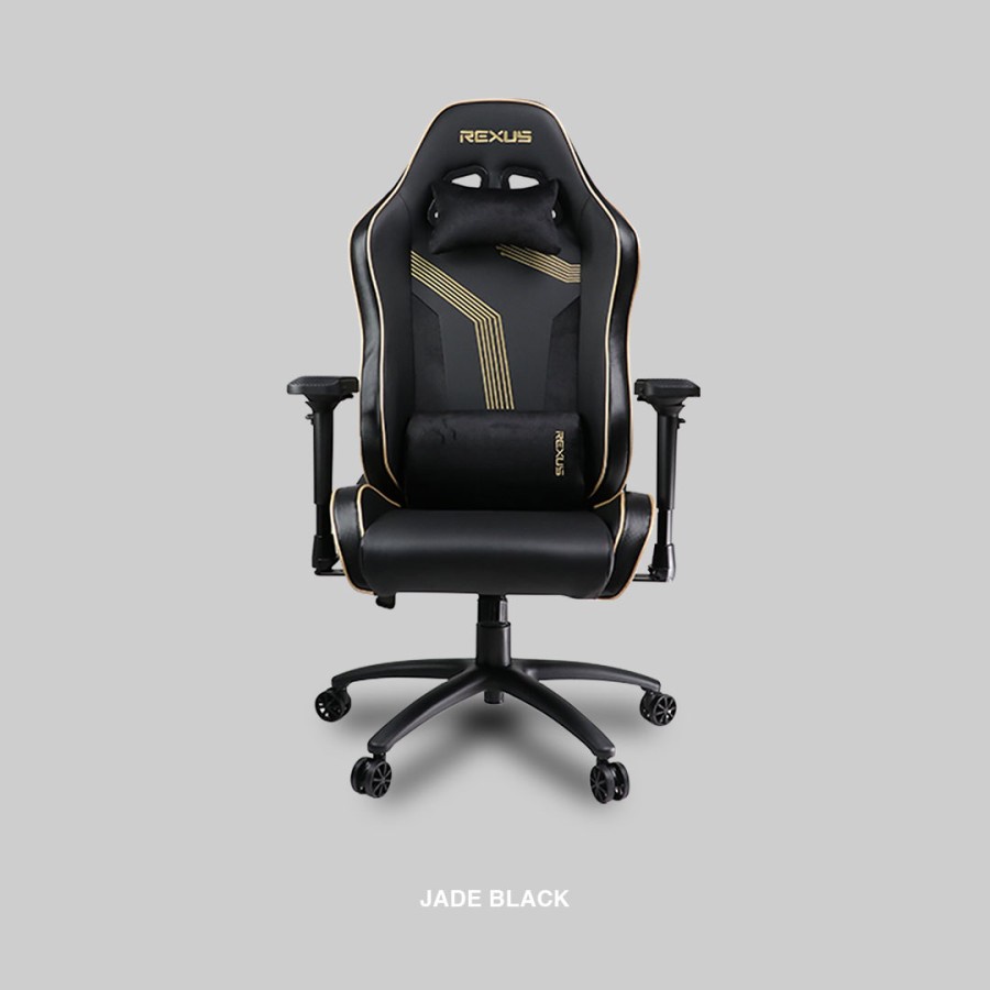 Rexus Gaming Chair Kursi RGC-211 Stoffa / RGC 211 Stoffa - Jade Black