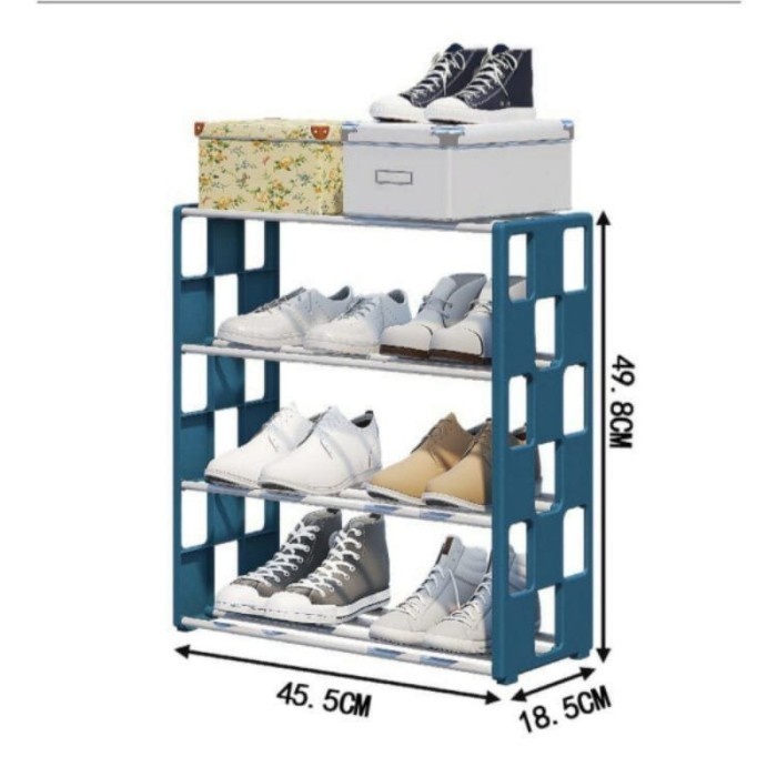 Rak Sepatu 4 tingkatNEW Rak Sepatu 4 Susun RST 304 Frame Minimalis / Rak Sepatu Serbaguna -SC