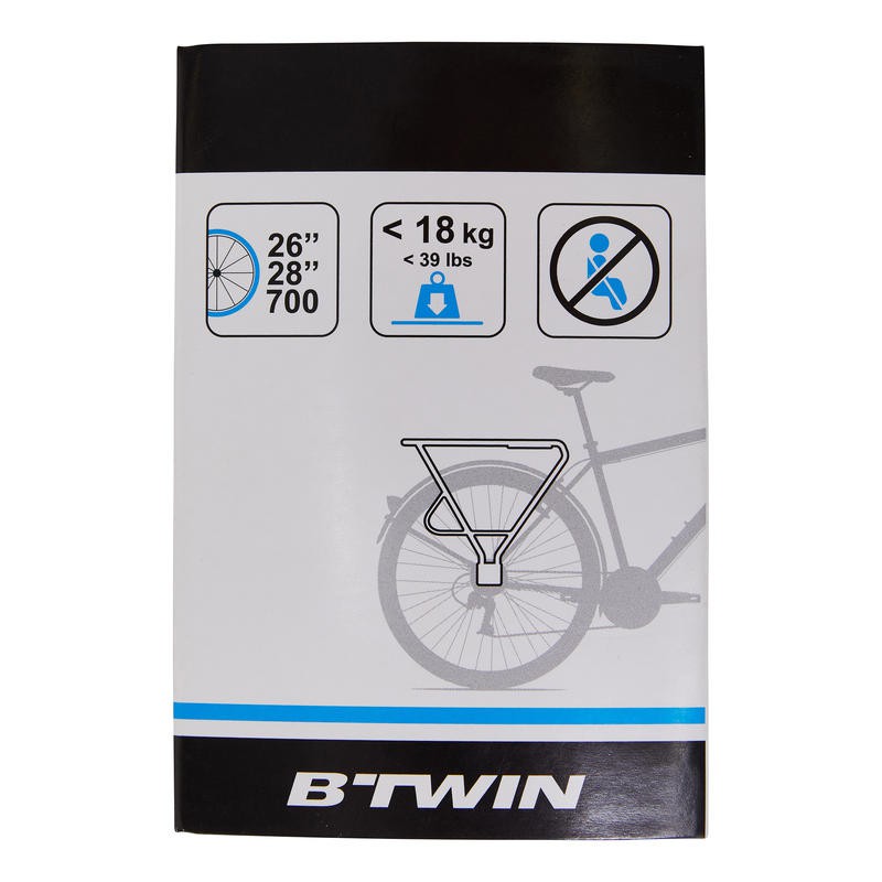 BTWIN Elops 900 Pannier Rack Ultra Light Rak Belakang Sepeda 26-28 Inch