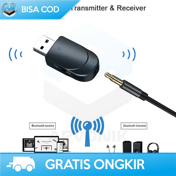 BLUETOOTH 5.0 WIRELESS AUDIO RECEIVER TRANSMITTER VIKEFON KN330 ORI