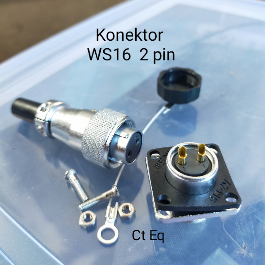 WS16 Konektor 2 Pin Plug n Socket IP67 IP68 WS16 2 Pin
