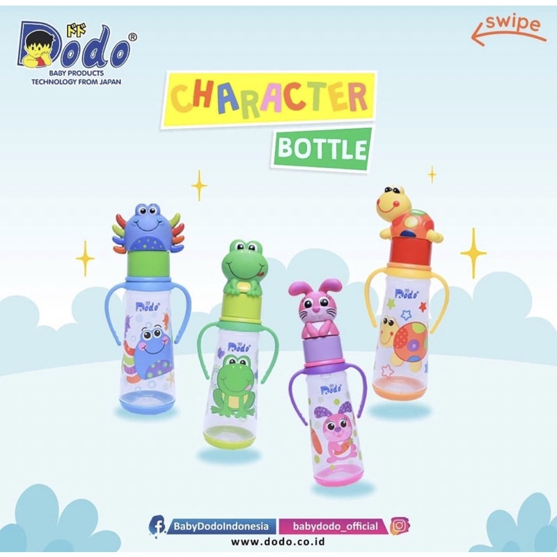 Dodo Botol Character 8oz 250ml - Botol Susu DBP027