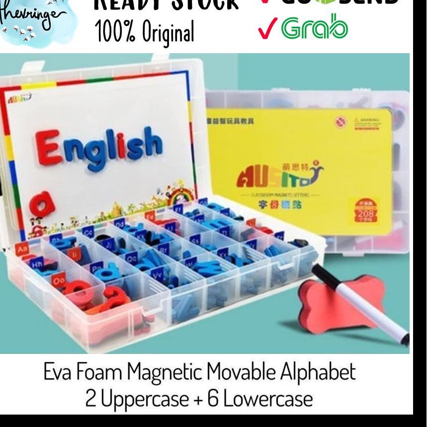 

MONTESSORI Eva Foam Magnetic Movable Alphabet Lowercase Uppercase Classroom Magnet Letters Moveable Huruf Magnet Alphabet Magnet foam ,.