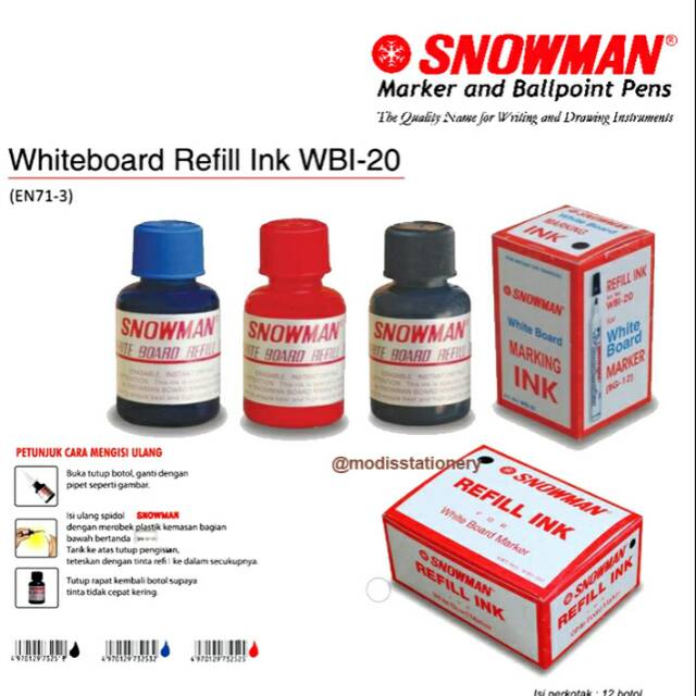

Tinta spidol white board snowman