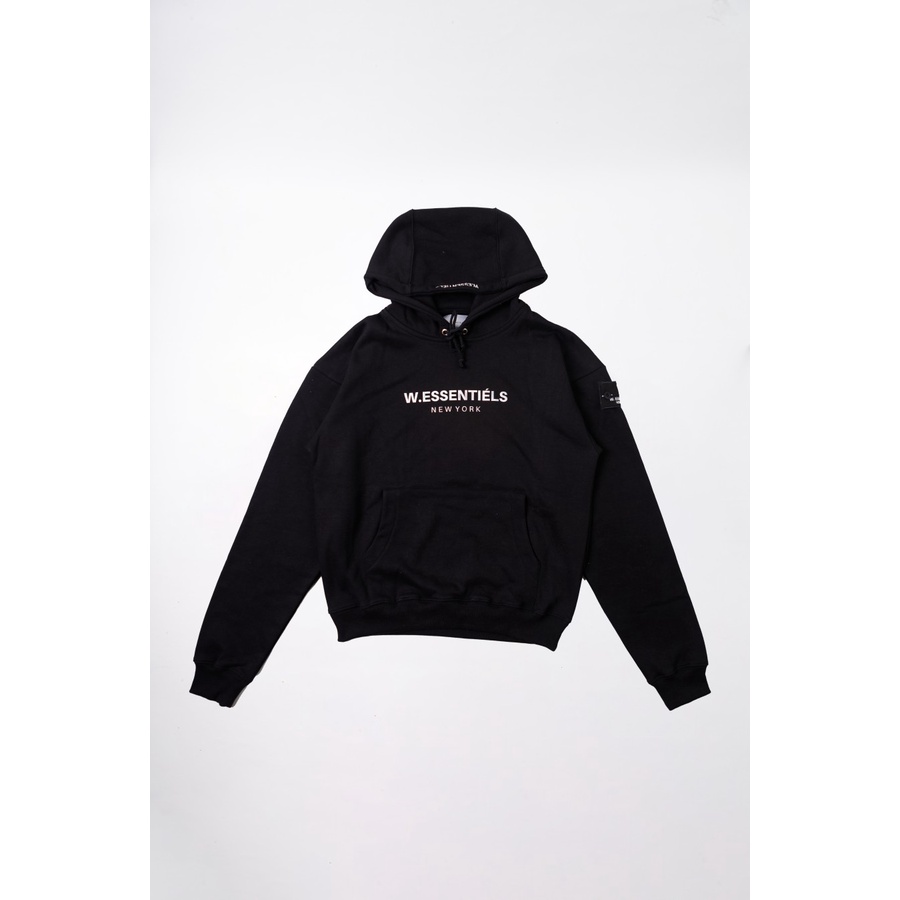 W.Essentiels Jaket Le Plissement Oversize Hoodie Noir Black Essentiels - S