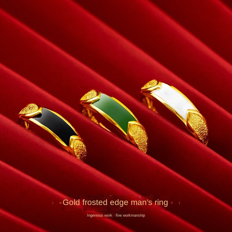 Cincin Emas Asli Kadar 375 Model Terbuka Gaya Korea Untuk Pria