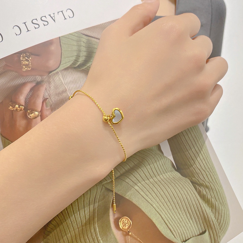 Kalung love rantai kombinasi titanium anti karat