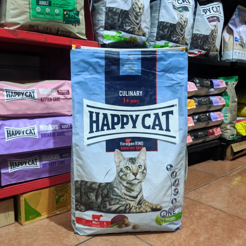 Makanan Kucing Happy Cat Beef Adult 10kg / Dry Food Happy Cat Beef ( LINK Ekspedisi )