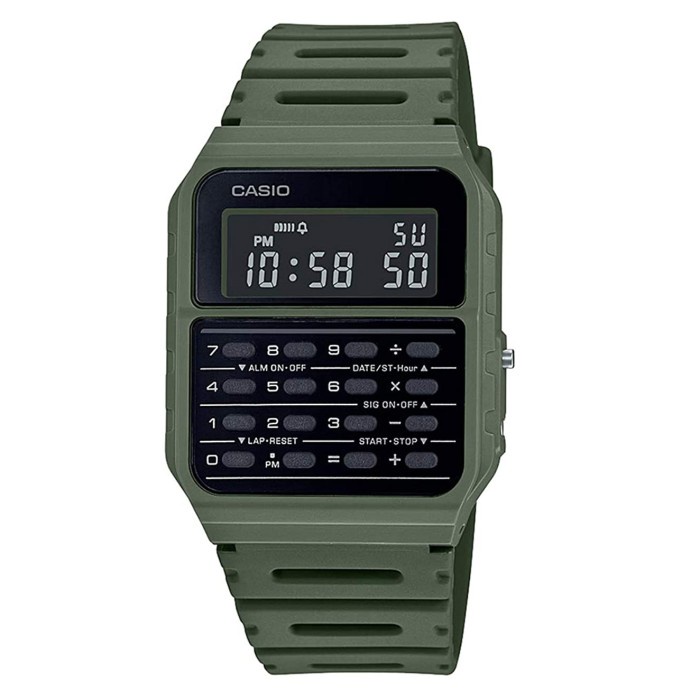 

Casio Ca-53Wf-3Bdf - Jam Tangan Calculator / Kalkulator - Hijau - Ca53