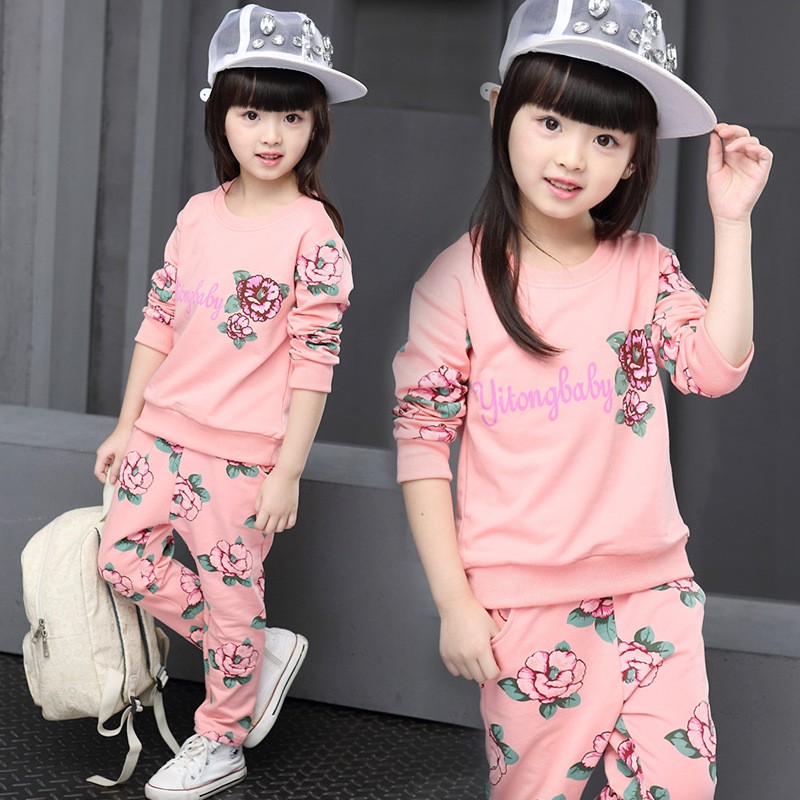 HappyOliver PASSWORD BUNGA Setelan Sweater 1 - 7 Tahun Baju Anak BerKualitas