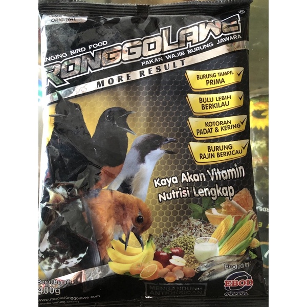 Makanan Burung Ronggolawe