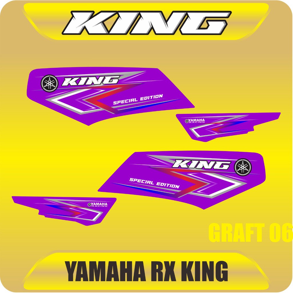 VARIASI YAMAHA STRIPING RX KING DASAR UNGU SIMPLE LIS @INDIGO01