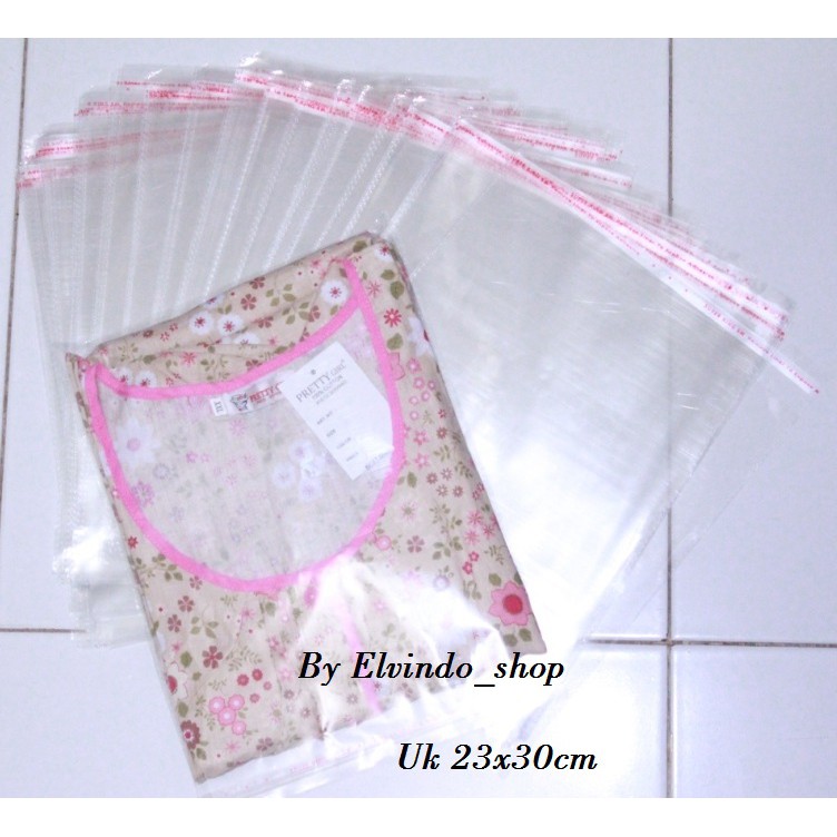 

PLASTIK OPP TEBAL 0,5 UK 20x30/23x30/25x35 /PLASTIK BENING SEAL LEM