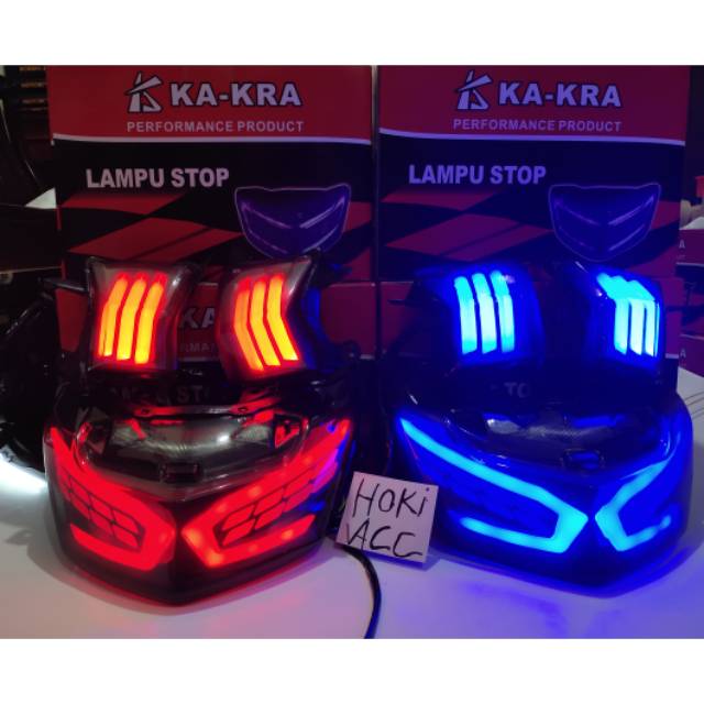Paketan Lampu stoplamp belakang variasi led model lexus set plus sein sen depan nmax old 2015-2019, 
