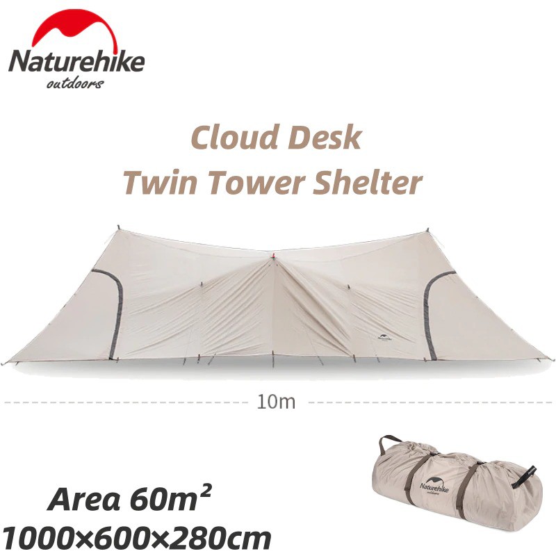 Tenda Camping Family 20 - 30 Orang Cloud Desk Twin Shelter Naturehike NH20TM001