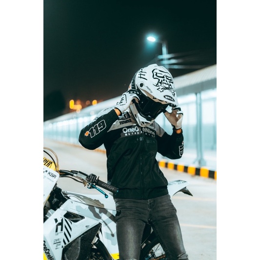 JACKET TOURING RACERNINE WHITE BLACK SERIES | KSR ONEONENINE