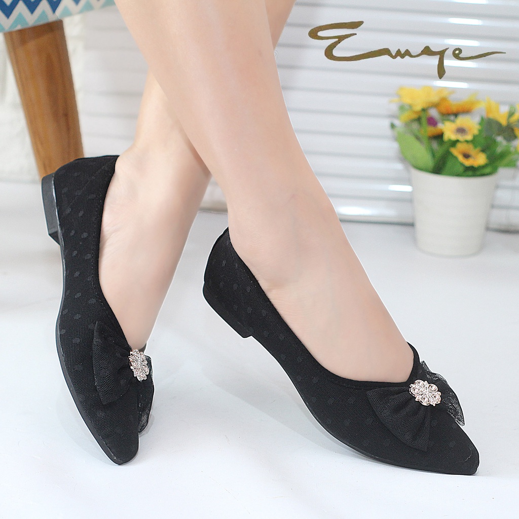 Sepatu Balet Flat Shoes Wanita Terbaru size 41 - 37 Tulle Dote 8 Warna I Sepatu Flatshoes Wanita Termurah