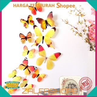  Stiker  Dinding  3D  KUPU KUPU Wall Stiker  Dekorasi Dinding  