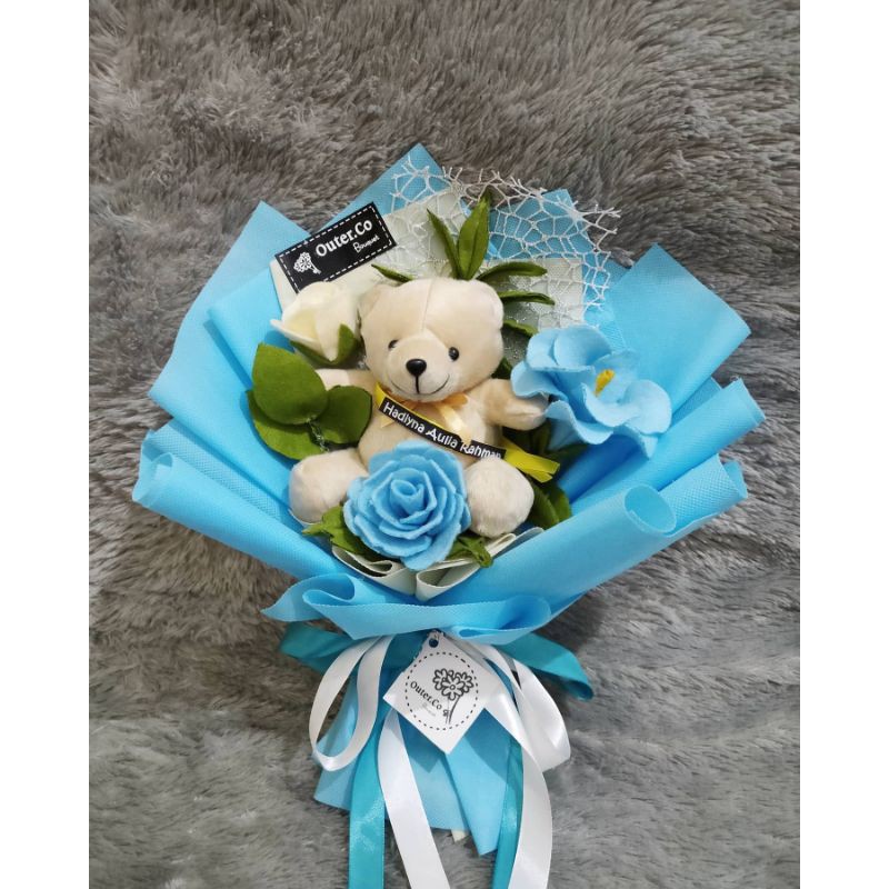 buket flanel/ buket boneka/ buket bunga/ buket hijab