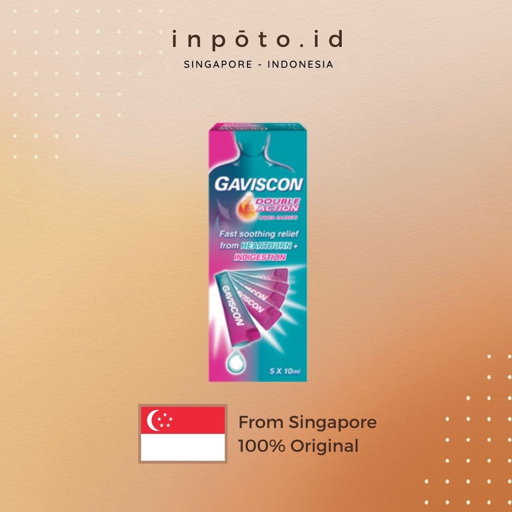Jual GAVISCON Double Action Liquid Sachet 5x10ml [SINGAPORE] Shopee