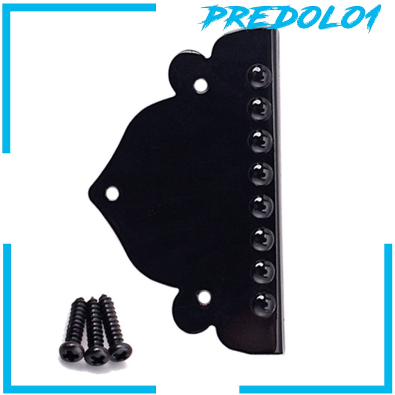 [PREDOLO1] Black Mandolin Tailpiece with Screws 71x42mm Triangle for 8 String Mandolin