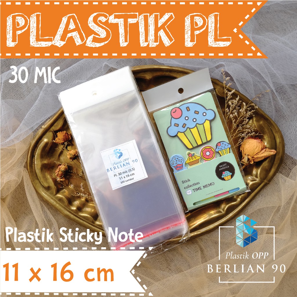 11x16 cm Plastik Display Gantung Tebal / Plastik OPP Perlize isi 100 Lembar