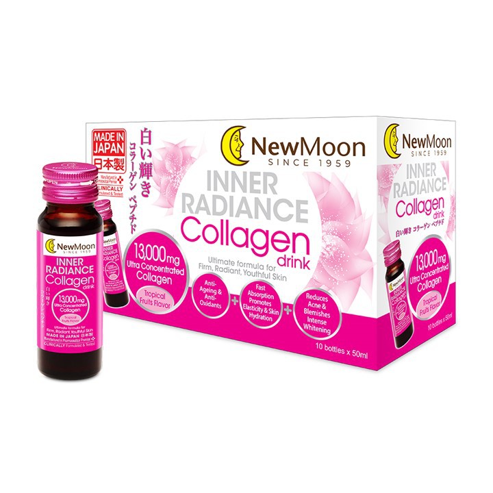 

New Moon Minuman Kolagen untuk Kecantikan Kulit dari Dalam 10x50ml