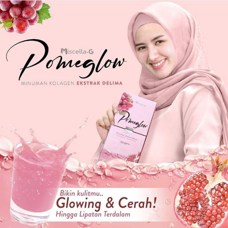 Collagen Drink POMEGLOW, BPOM aman busui bumil (FREE GIFT)