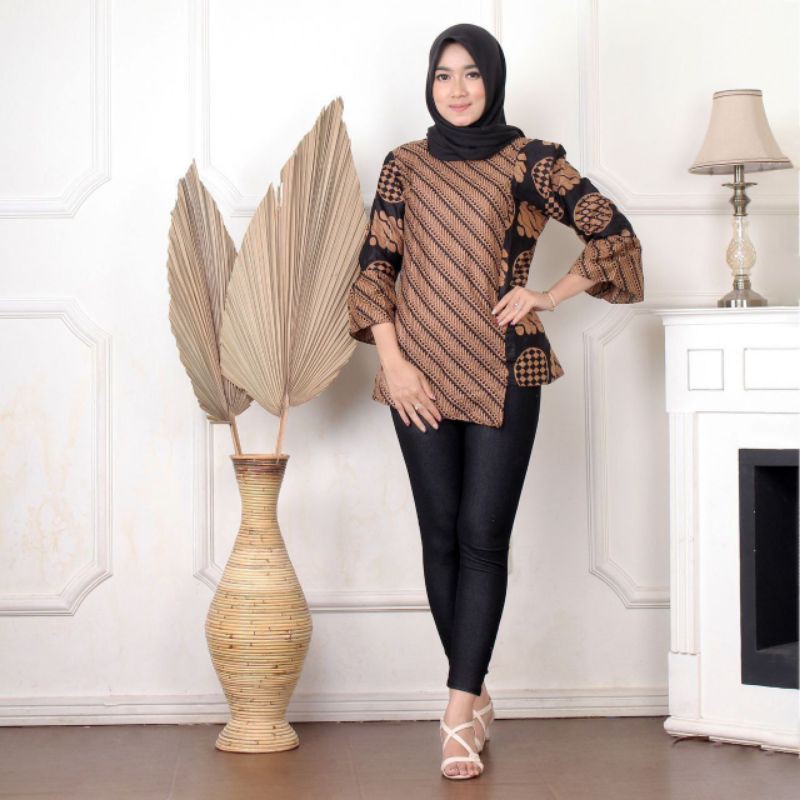 Atasan Batik Wanita PPBTK07 Modern Batik murah Cassual Atasanbatik Wanitabatik /Atasanwanita...-H