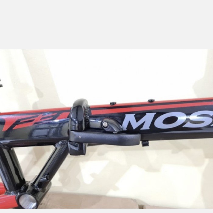 Frame Sepeda lipat MOSSO F3 discbrake 16 inch alloy bisa up grade 349 - Merah hitam