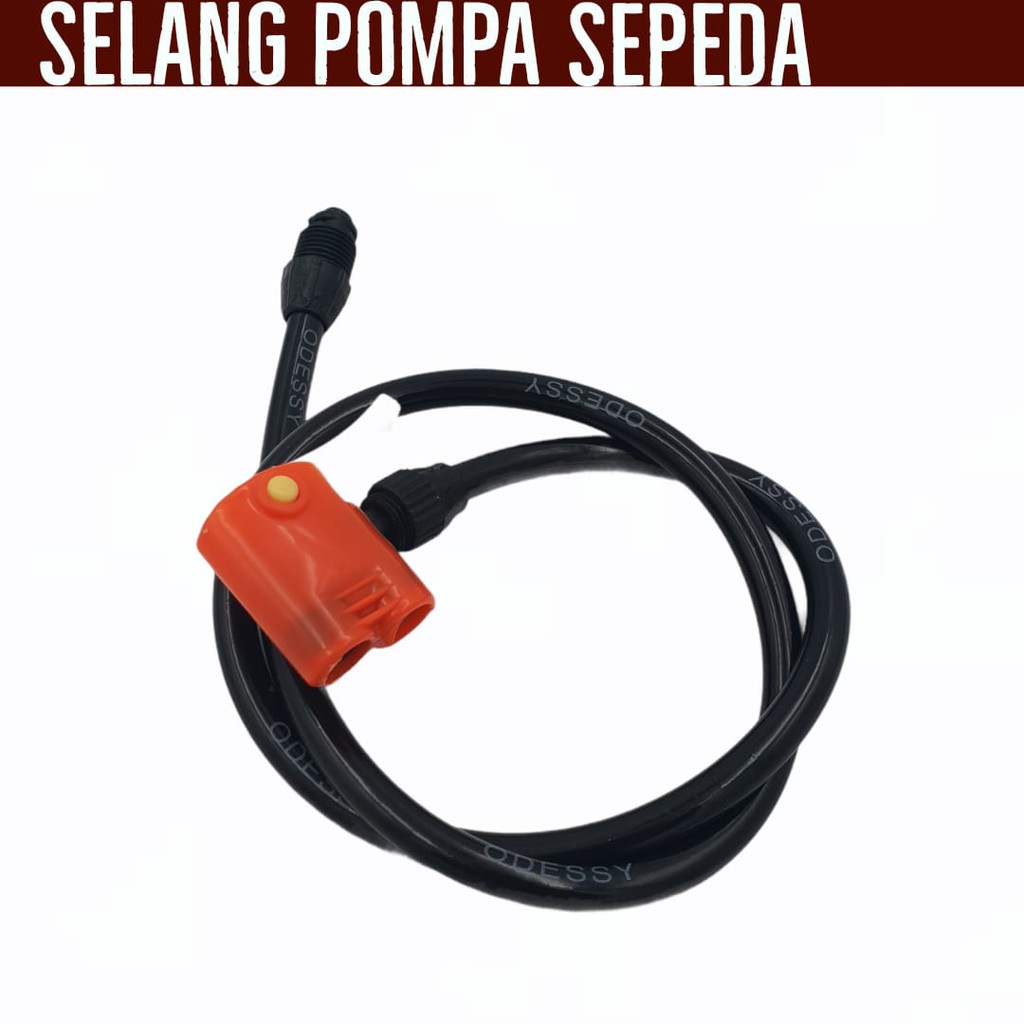 Odessy Selang Pompa Ban Angin Sepeda dan Motor /Pentil Dobel Schrader dan Presta/ Selang Pompa Seped