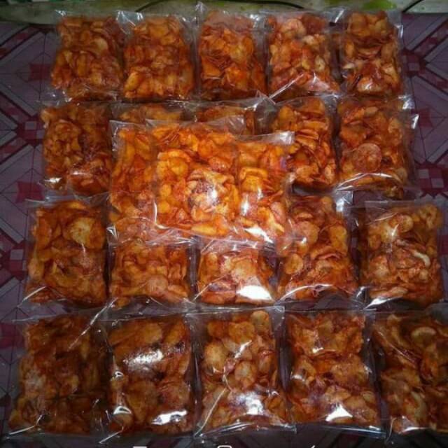 

(REAL STOK) Keripik ubi singkong pedas