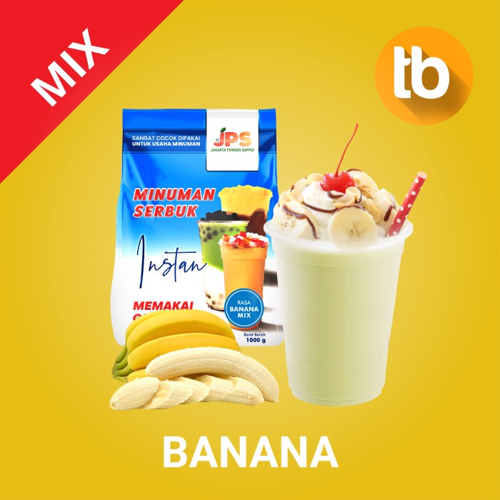 

DISKON - (BISA COD) JPS Bubuk Banana / Pisang Mix (Bubuk minuman dan makanan)