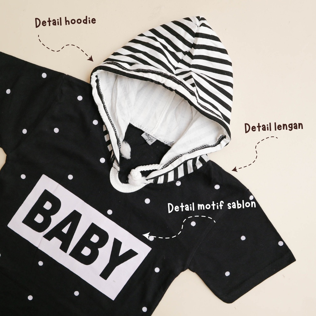 IMK Baju Motif Baby Hoodie / Setelan Baju Bayi 3 bulan - 3 tahun Baju Anak cowok Laki-laki