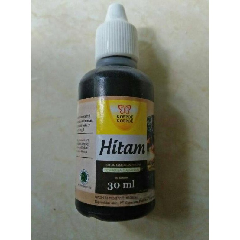 

Pewarna Hitam+Koepoe-Koepoe 30ml+Untuk Makanan dan Minuman NEW Kode 869