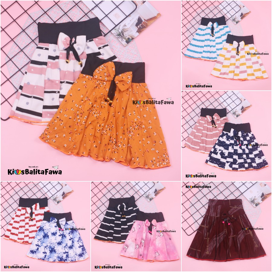 Rok Pita Bianca uk. 2-3 Tahun / Rok Bawahan Pendek Motif Anak Perempuan Cewek Murah Skirt Grosir