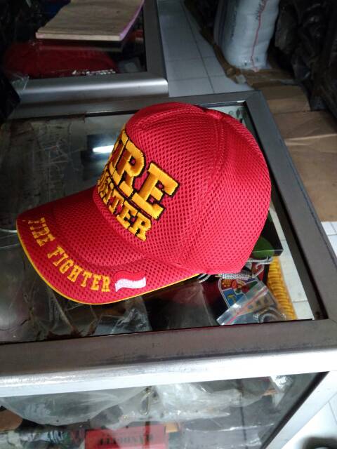 TOPI FIRE FIGHTER JARING DOUBLE MASK/bisa (COD)