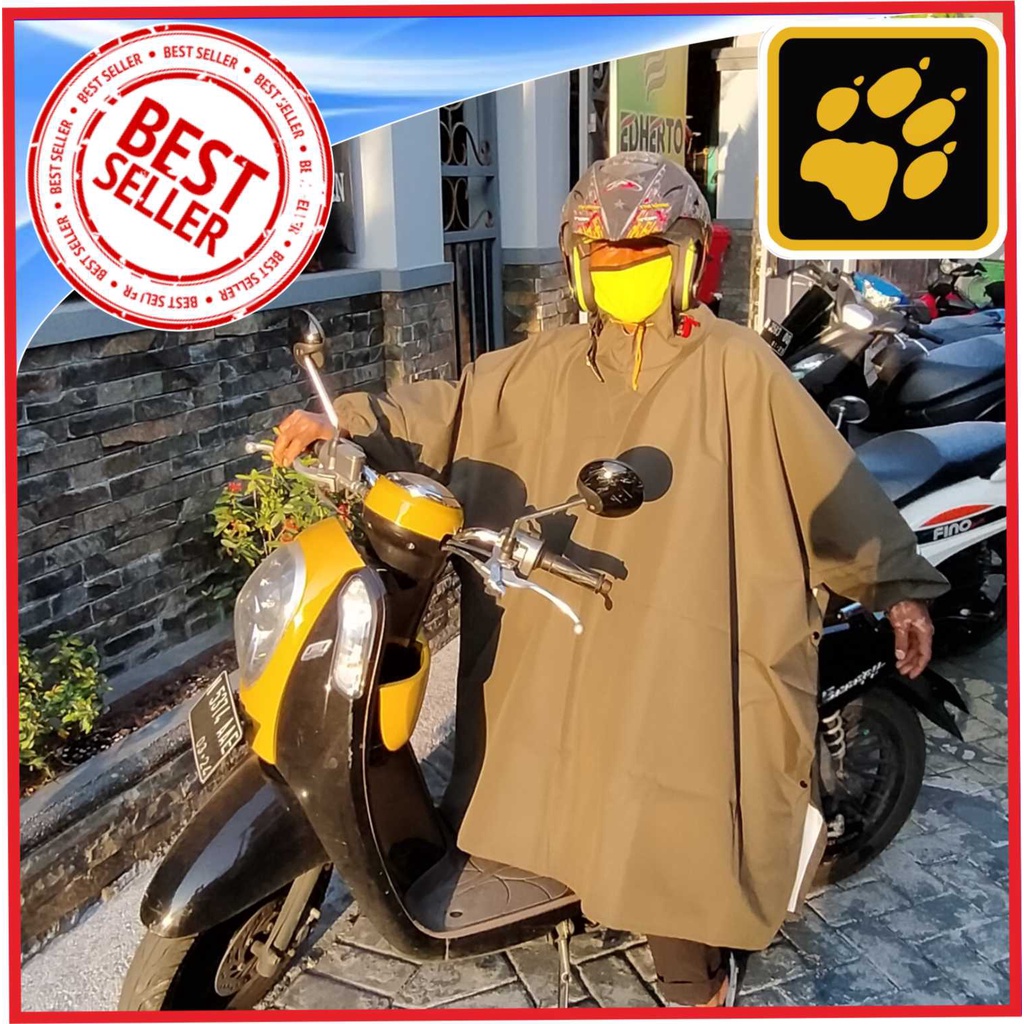 Jas Hujan Ponco Lengan JWS - Mantel Hujan Ponco Lengan Kelelawar EDHERTO - Rainbat Ponco Lengan JWS