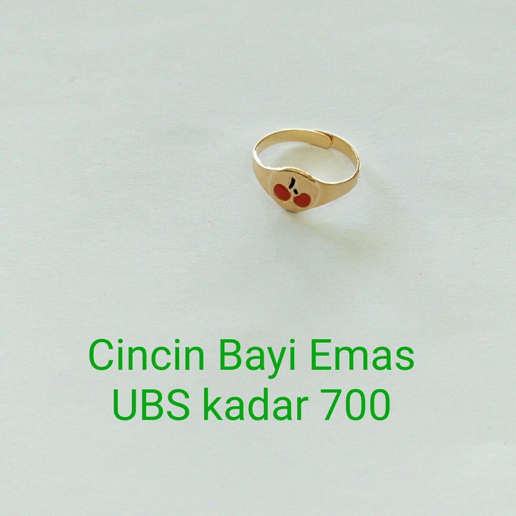 Cincin Bayi Emas UBS Kadar 700 Berat 0.94 gram