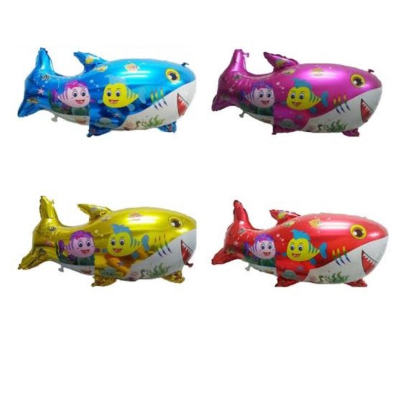 BALON FOIL IKAN HIU MOTIF IKAN / BALON IKAN HIU MOTIF IKAN / BALON KARAKTER IKAN HIU MOTIF IKAN / BA